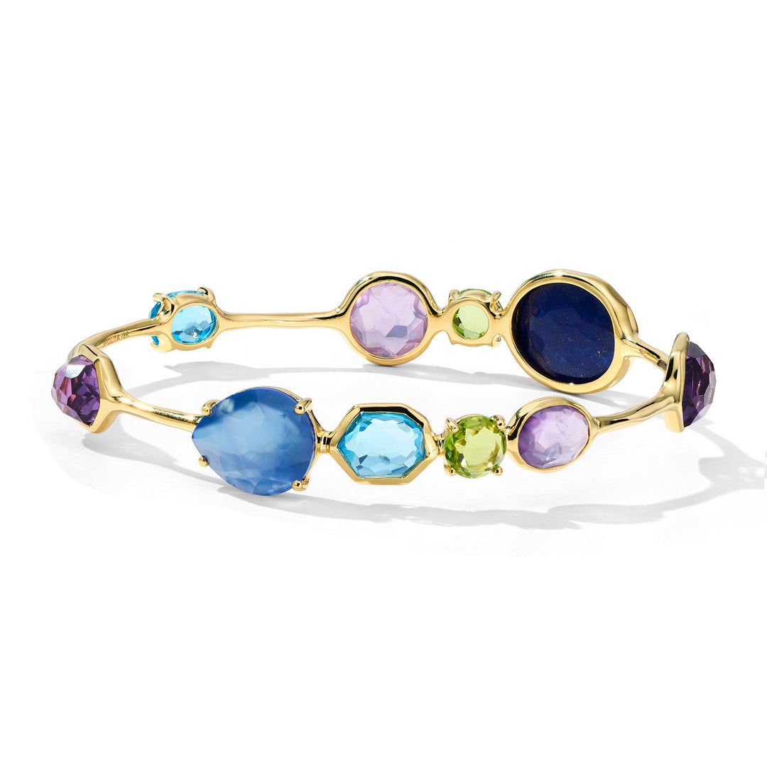 Multi-Color Stone 18K Gold Gelato Kiss Bangle - Product View | IPPOLITA