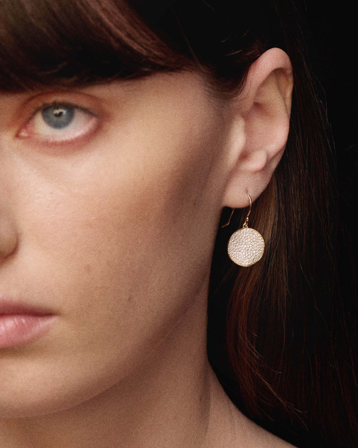 Medium Flower Diamonds Drop Earrings  (1.24ctw)
