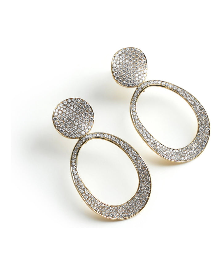 Stardust Open Oval Snowman Post Earrings