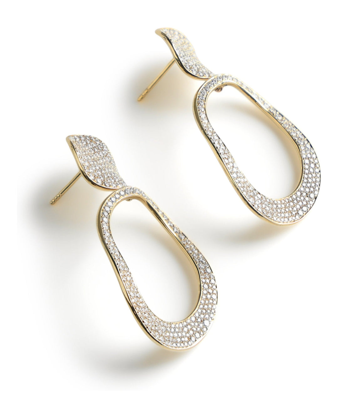 Stardust Open Oval Snowman Post Earrings