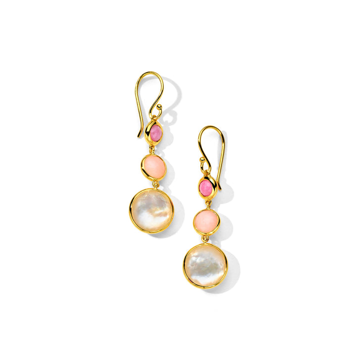 Small 3-Stone Drop Earrings