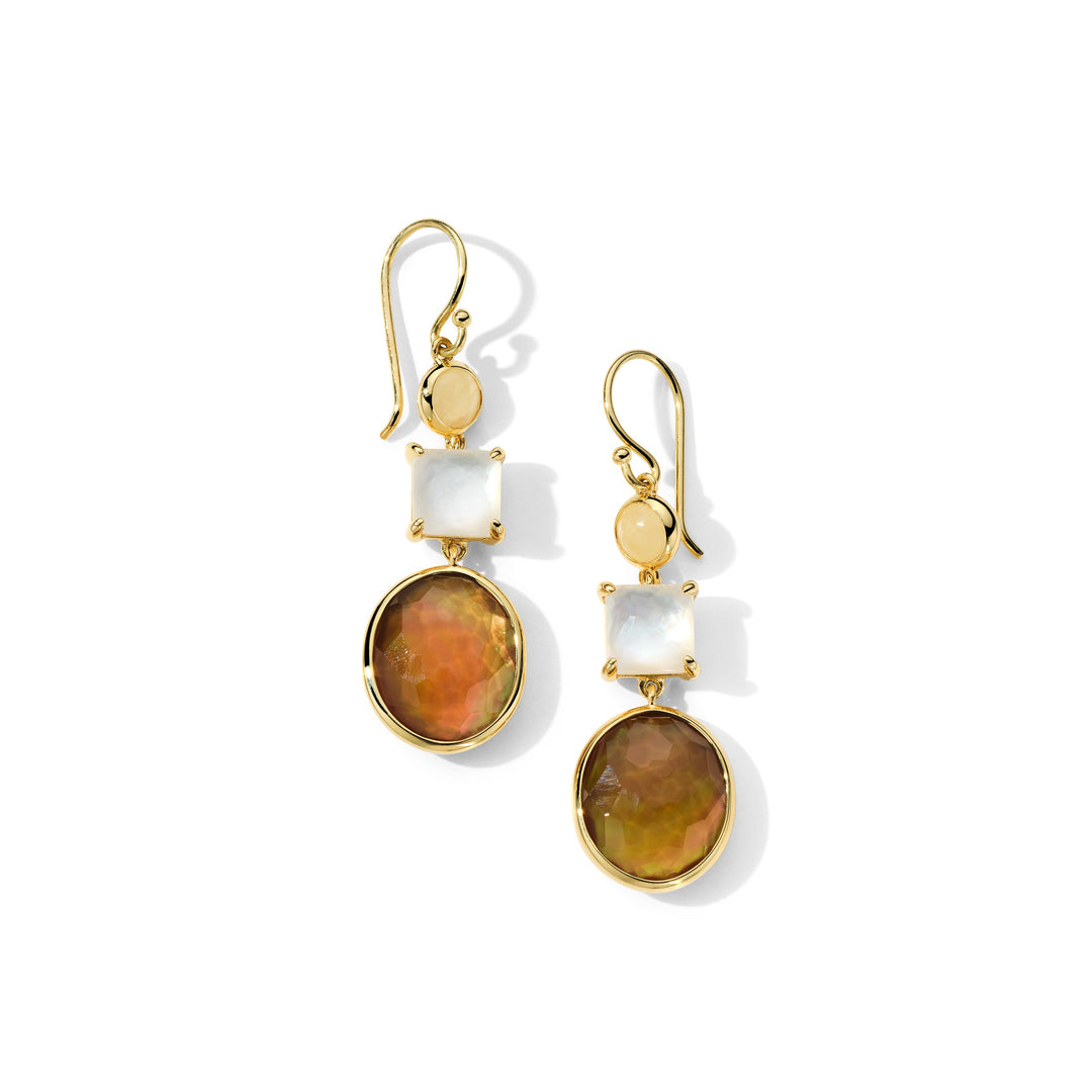 3-Stone Drop Earrings