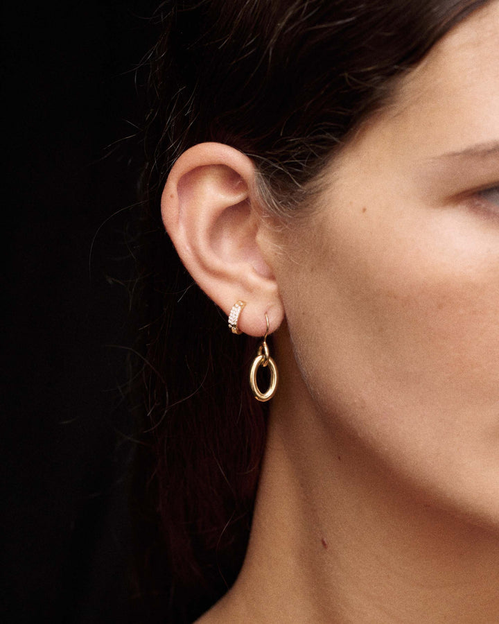 Huggie Diamond Hoop Earrings  (.17ctw)