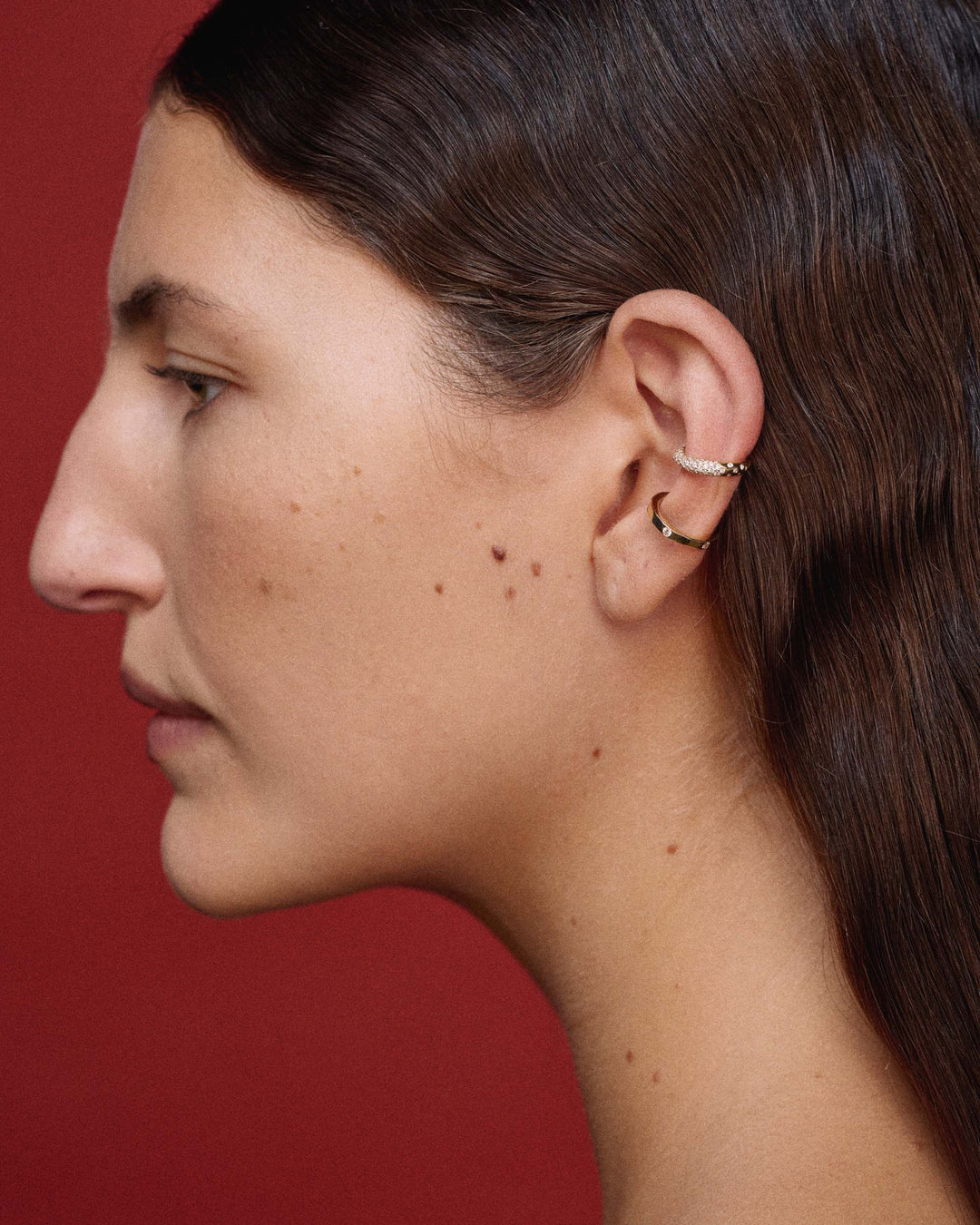 Single Pavé Squiggle Ear Cuff