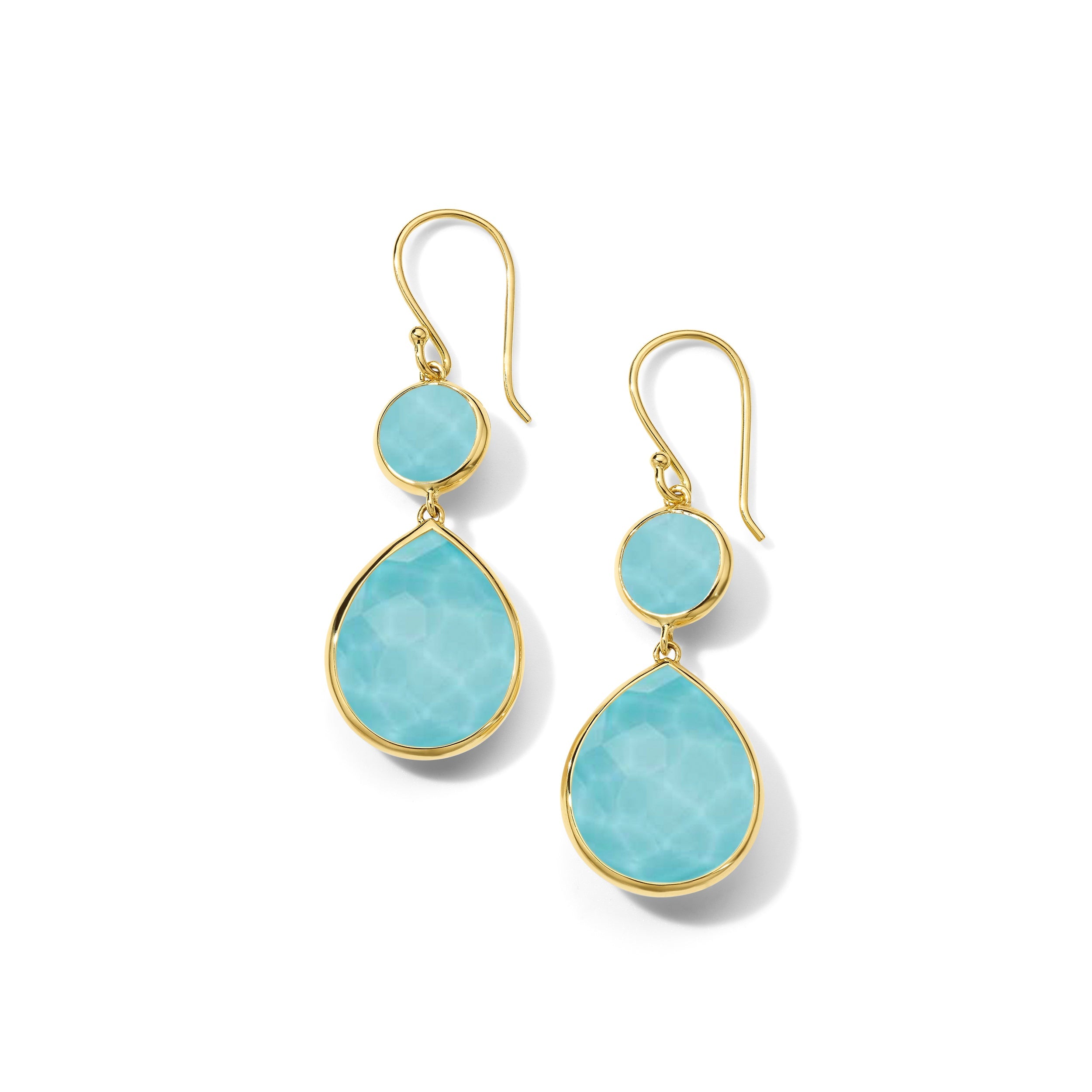 ROCK CRYSTAL OVER TURQUOISE DOUBLET
