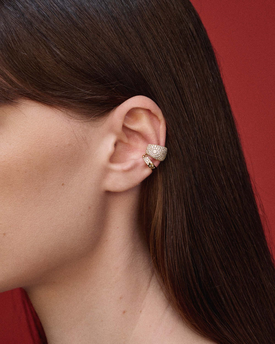 Organic Pavé Earcuff