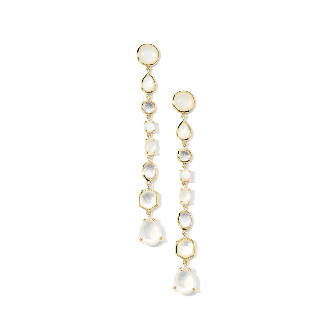 8-Stone Linear Drop Earrings