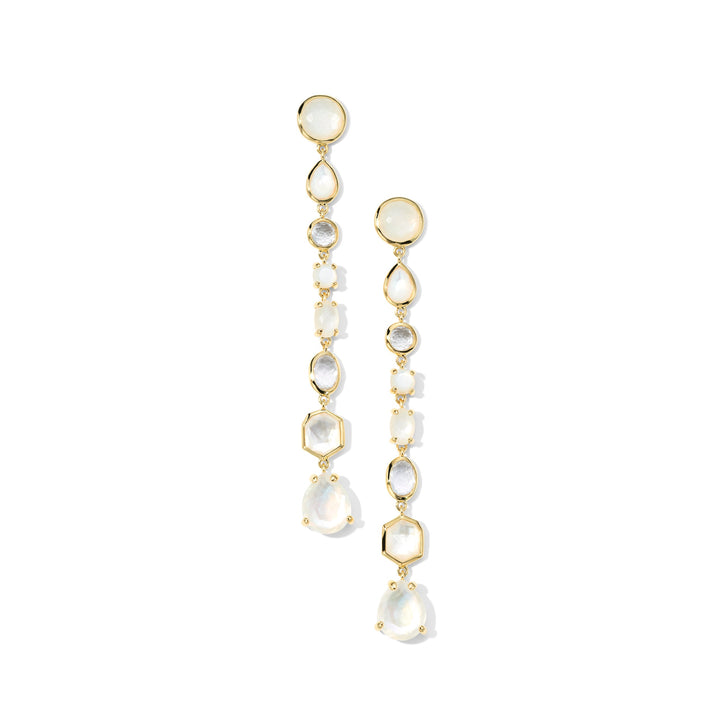 8-Stone Linear Drop Earrings