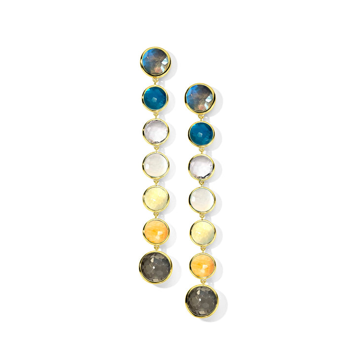 7-Stone Chandelier Drop Earrings