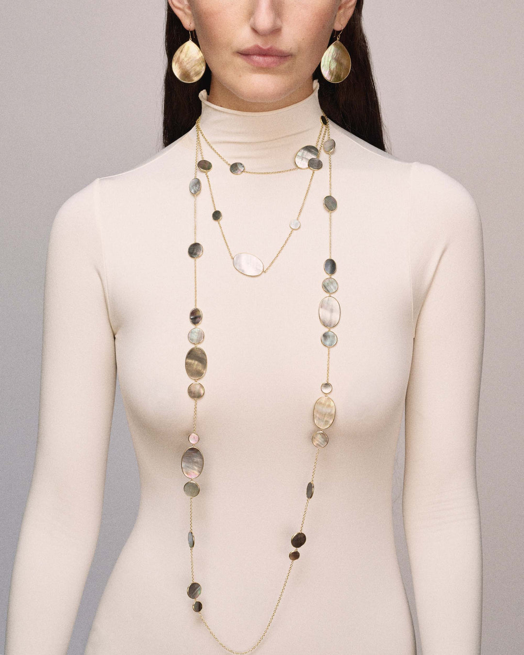 Jumbo Stone Teardrop Earrings