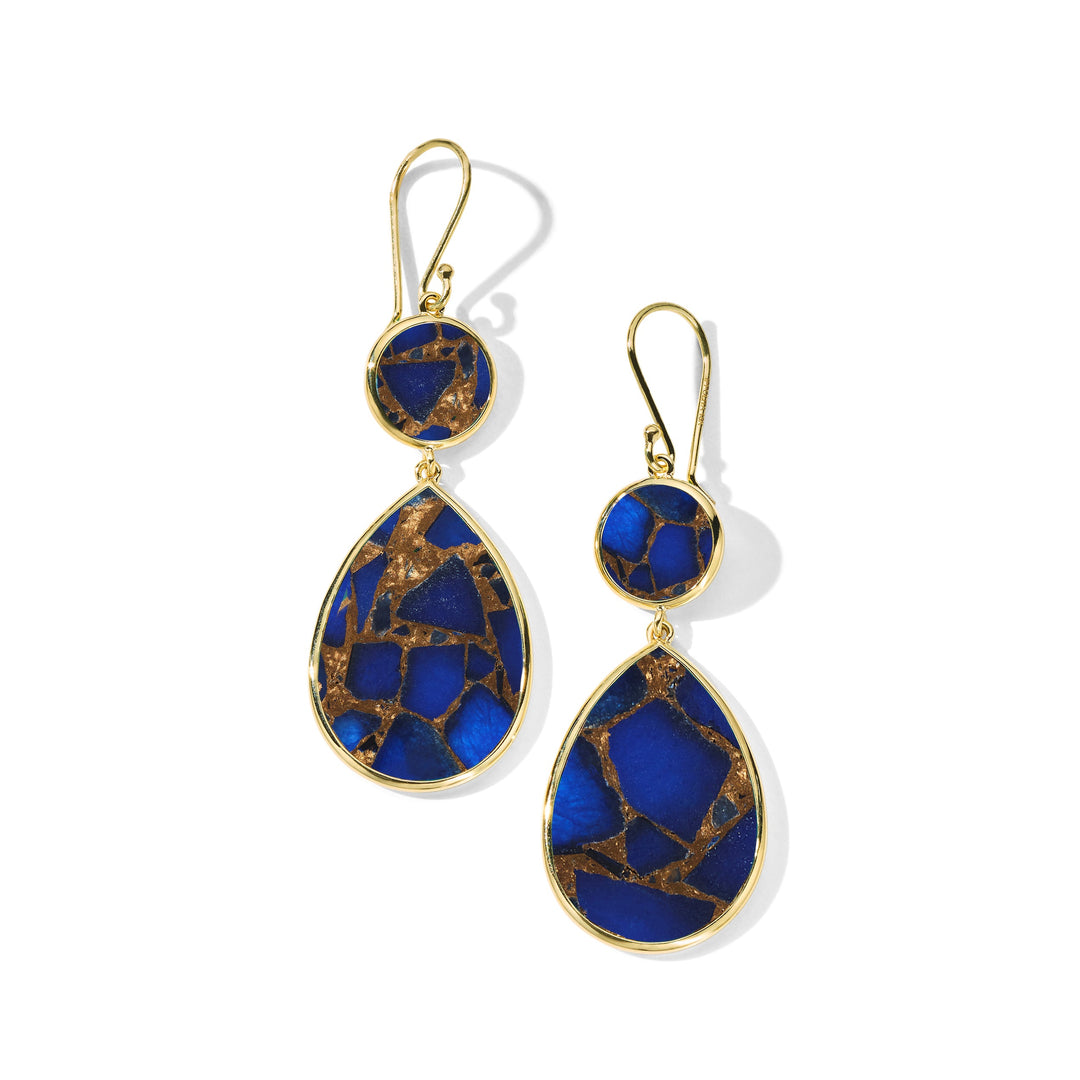 Snowman 2-Stone Drop Earrings