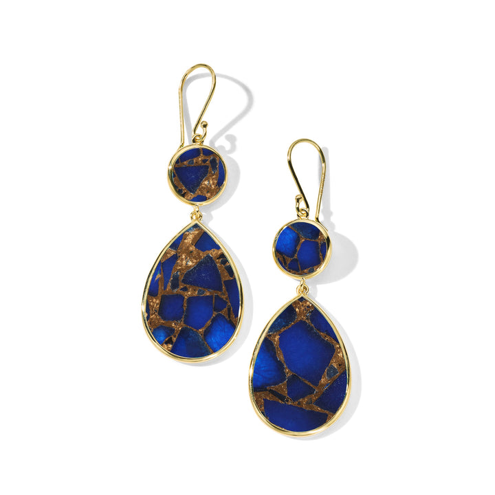 Snowman 2-Stone Drop Earrings