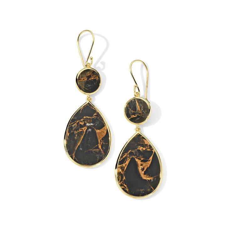 Snowman 2-Stone Drop Earrings