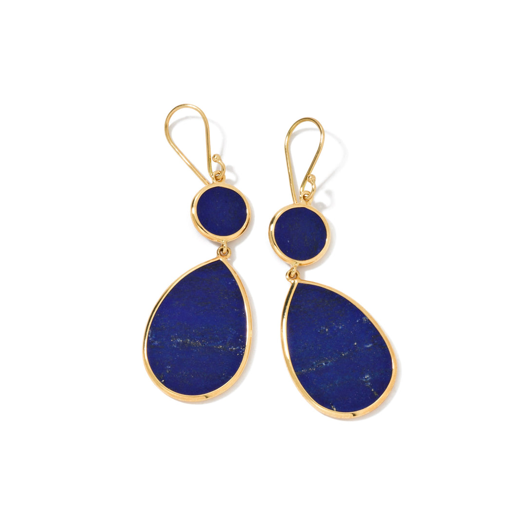 Snowman 2-Stone Drop Earrings