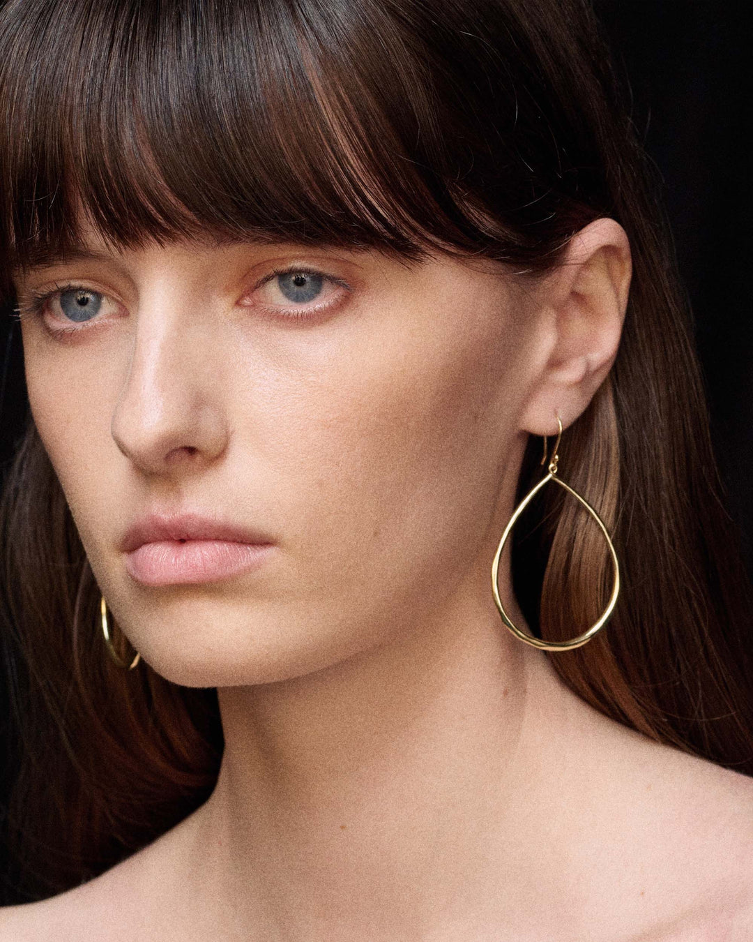 Sculpted Open Teardrop Earrings