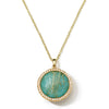 GOLDEN RUTILATED QUARTZ OVER TURQUOISE DOUBLET