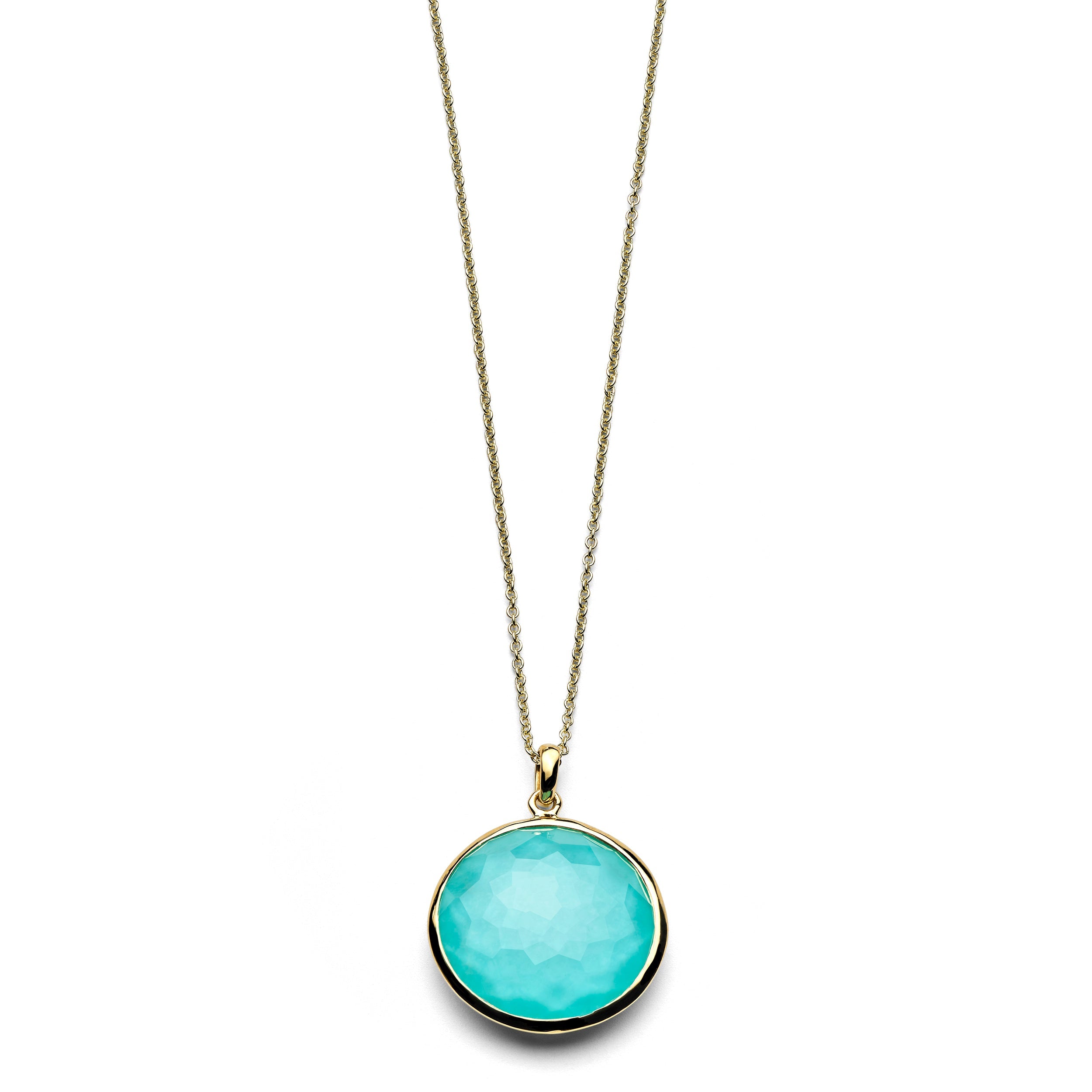 ROCK CRYSTAL OVER TURQUOISE DOUBLET
