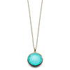 ROCK CRYSTAL OVER TURQUOISE DOUBLET