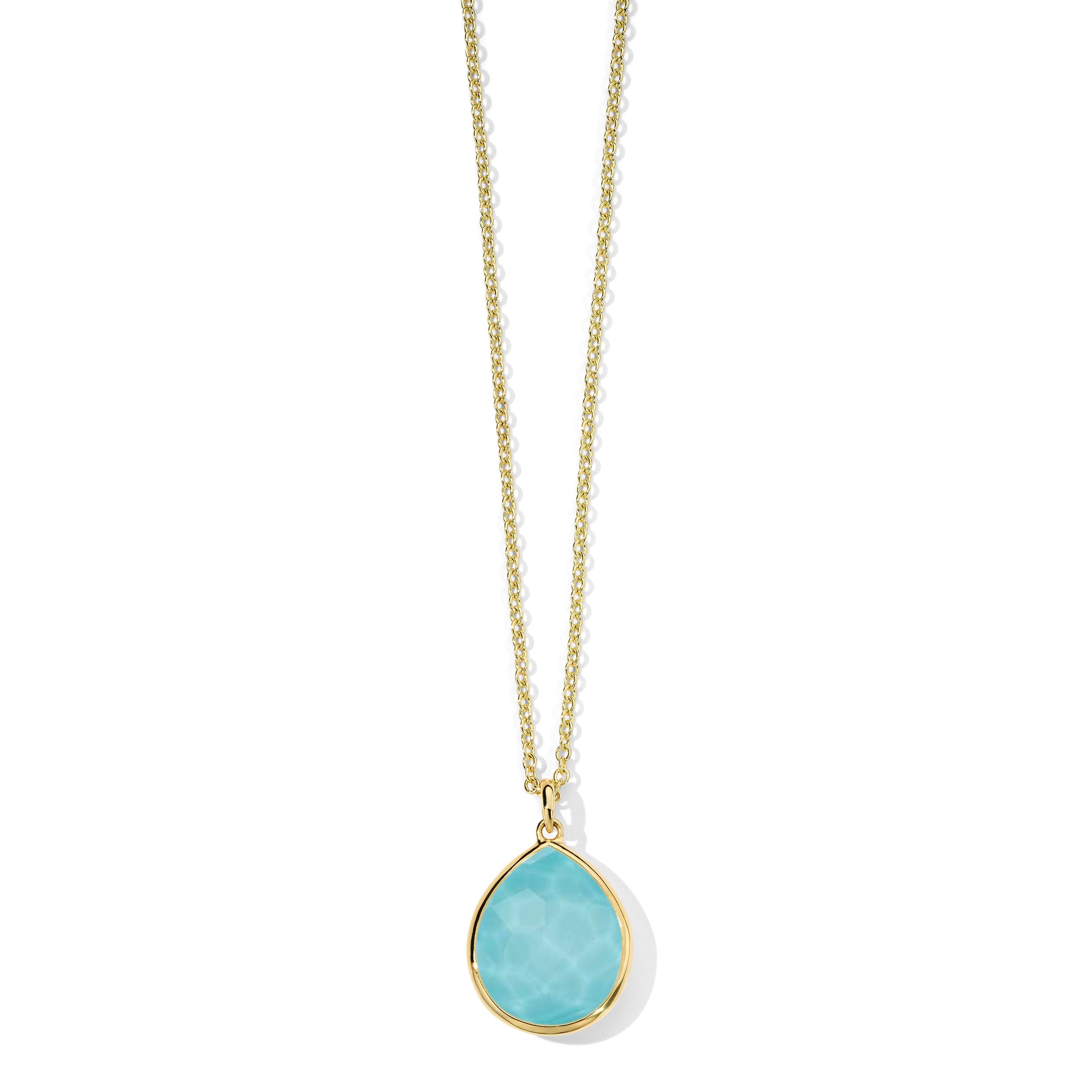 ROCK CRYSTAL OVER TURQUOISE DOUBLET