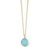 ROCK CRYSTAL OVER TURQUOISE DOUBLET