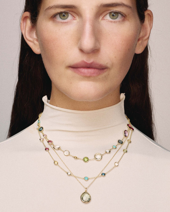 13-Stone Station Confetti Necklace