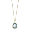 BLUE TOPAZ-MOP-GREEN GOLD CITRINE TRIPLET