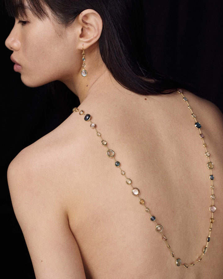 Small 4-Stone Linear Drop Earrings