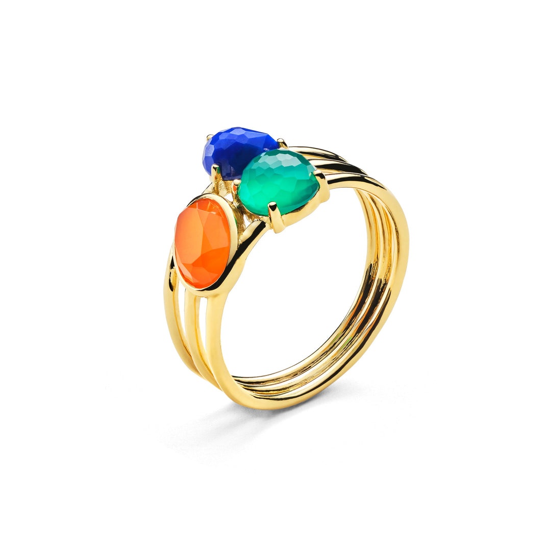 3-Stone Triple Band Ring