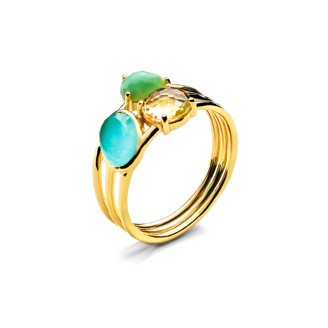 3-Stone Triple Band Ring