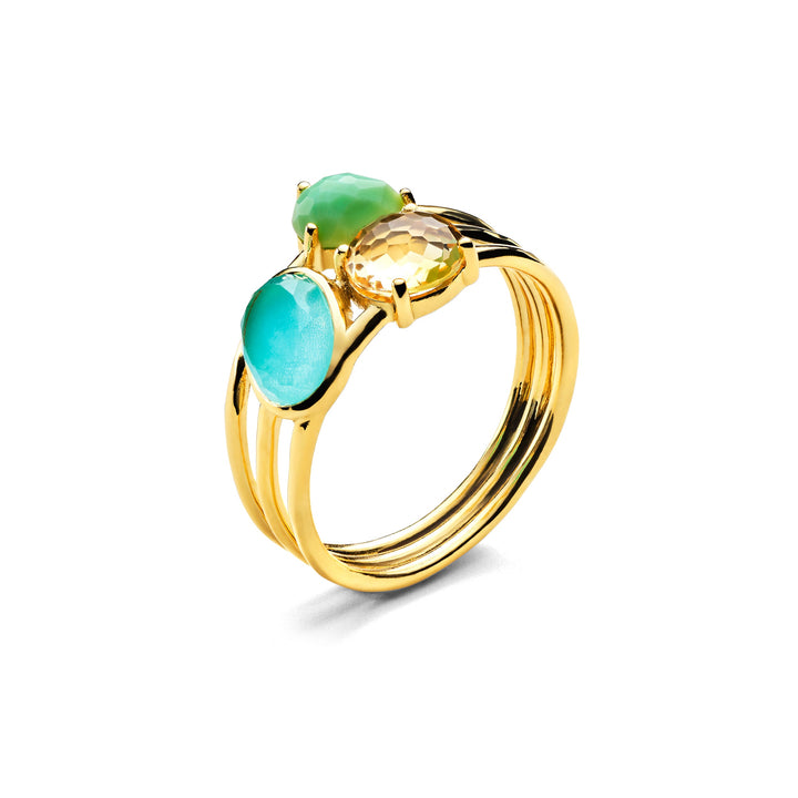 3-Stone Triple Band Ring