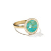 GOLDEN RUTILATED QUARTZ OVER TURQUOISE DOUBLET