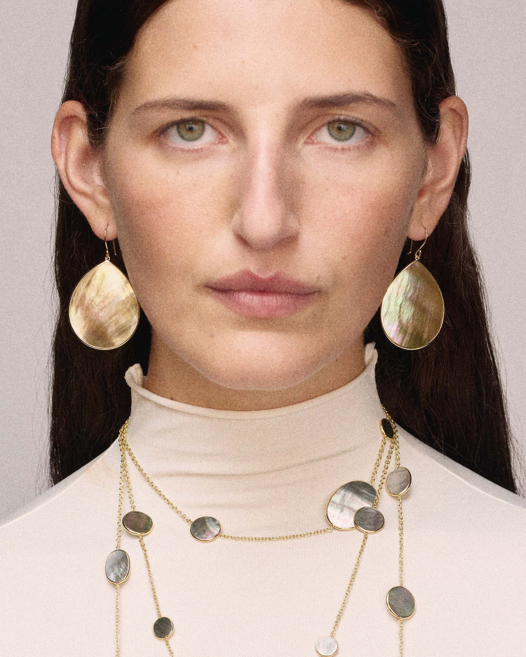 Jumbo Stone Teardrop Earrings