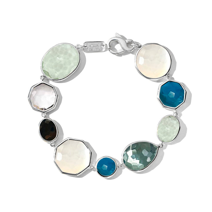 Large Flexible Bracelet with Multi Stone