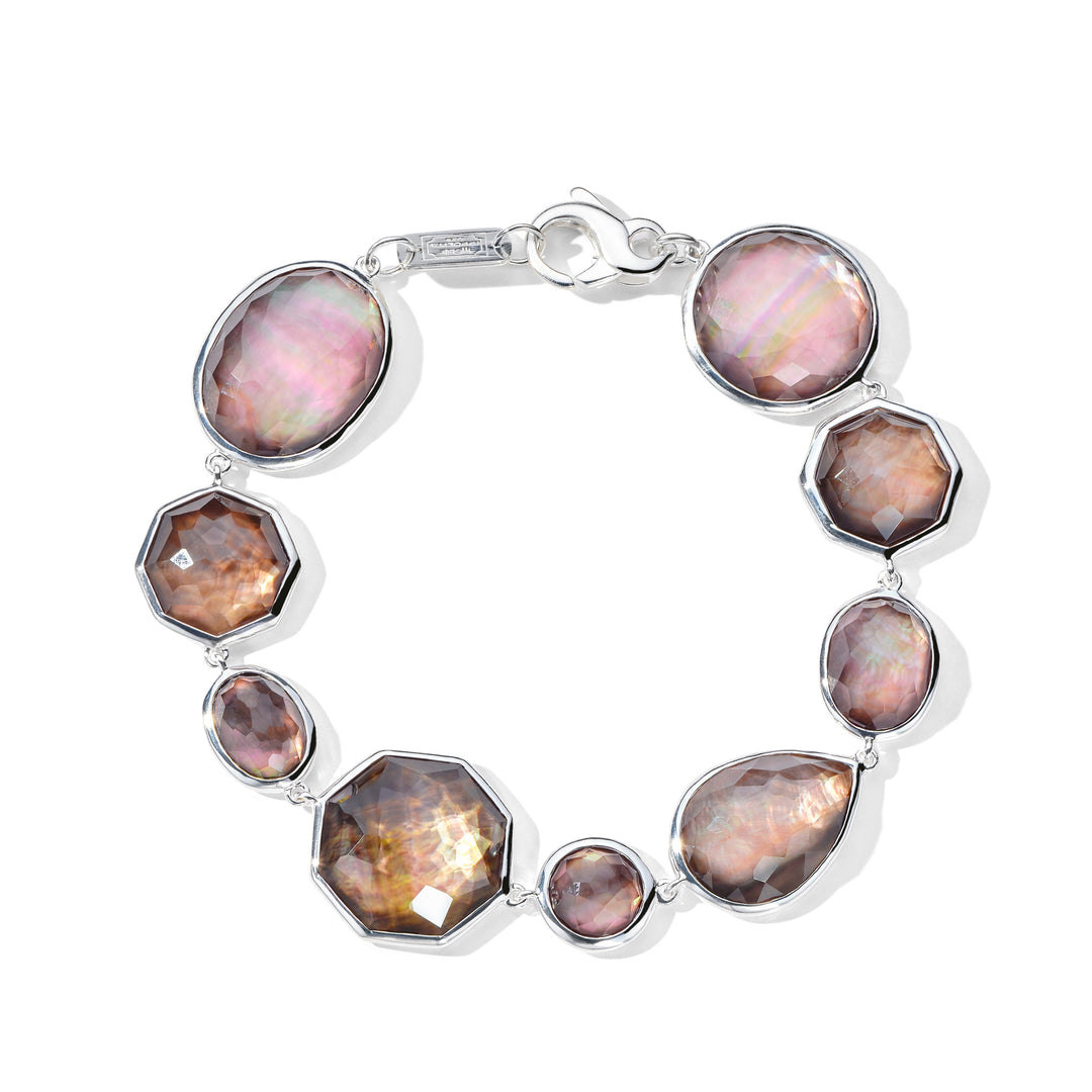 Large Flexible Bracelet with Multi Stone