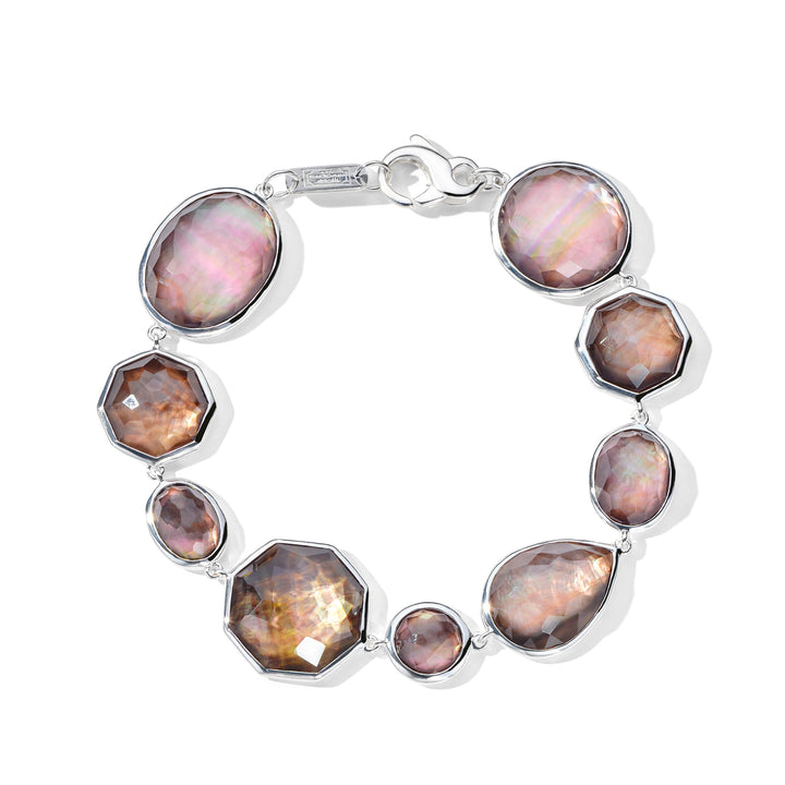 Large Flexible Bracelet with Multi Stone