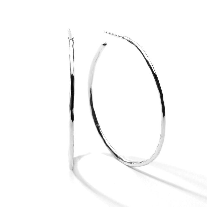 Medium Hammered Hoop Earrings