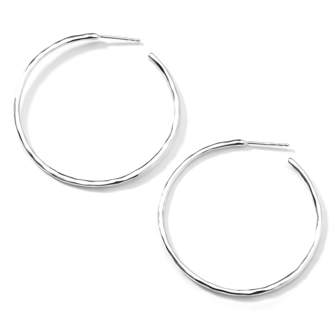 Medium Hammered Hoop Earrings