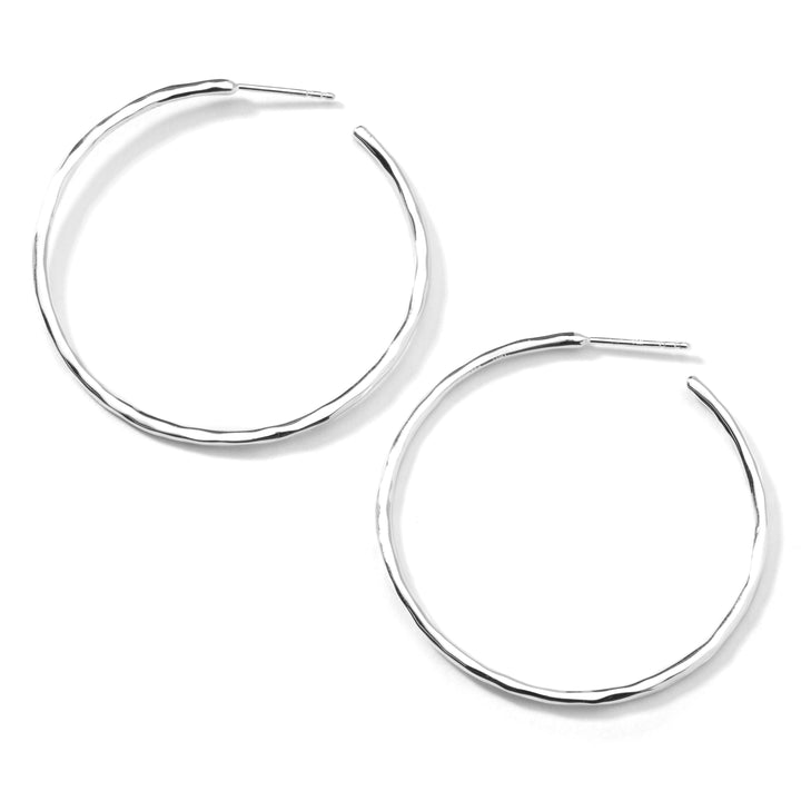 Medium Hammered Hoop Earrings
