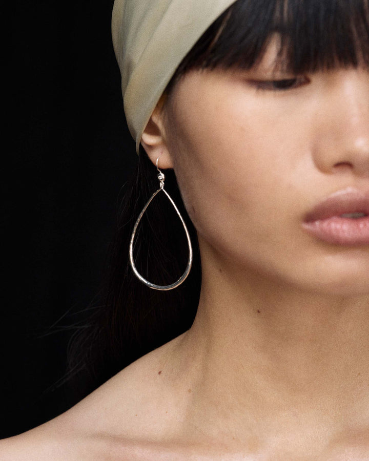 Hammered Teardrop Earrings