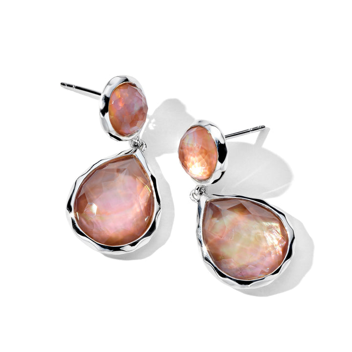 2-Stone Snowman Post Earrings