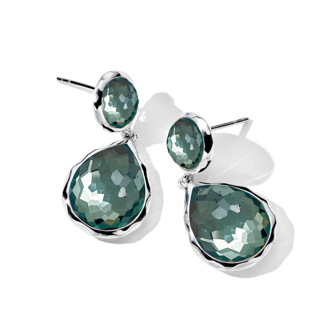 2-Stone Snowman Post Earrings