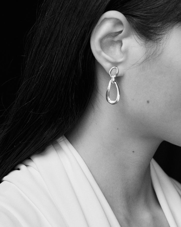 Mini Smooth Snowman Earrings