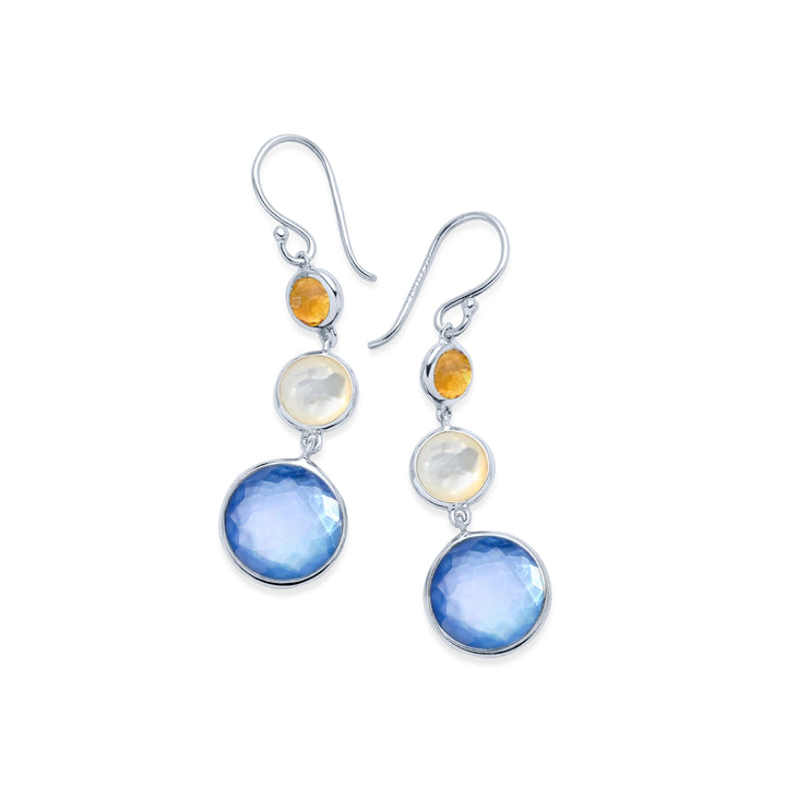 Lollitini 3-Stone Drop Earrings