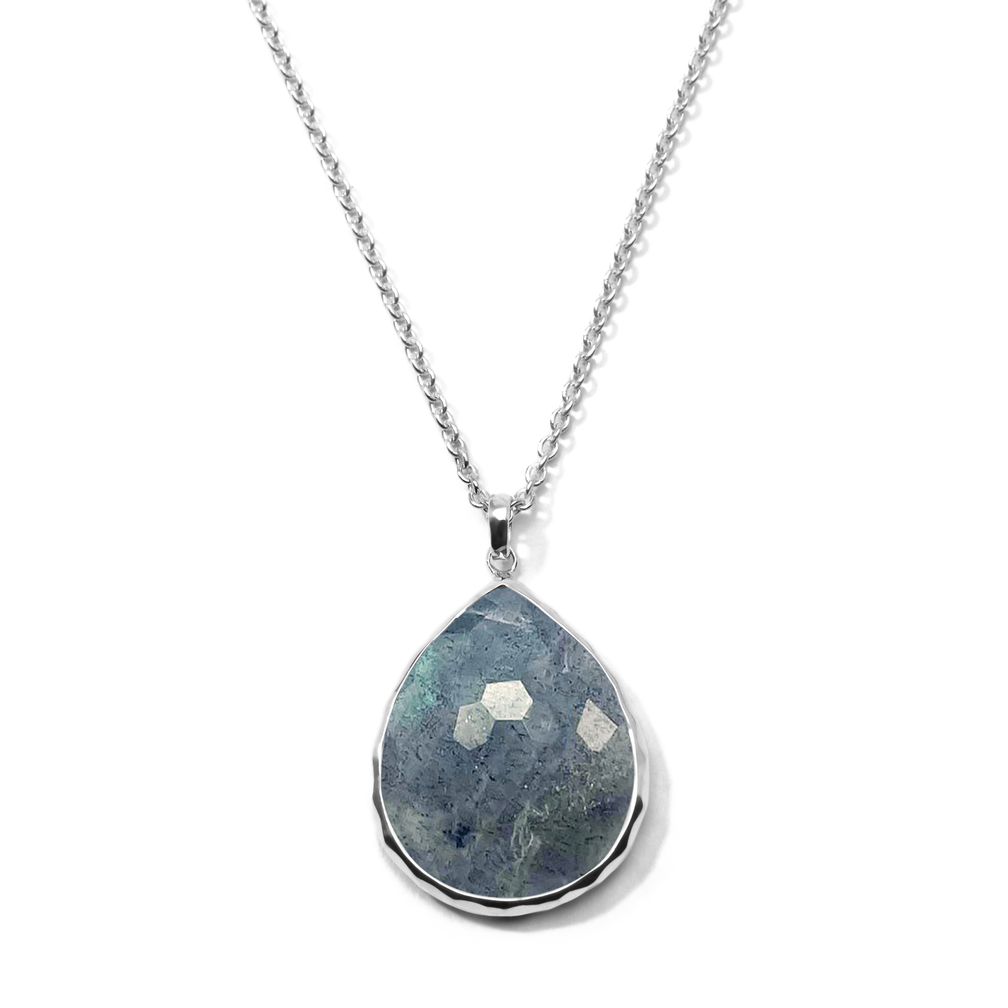 ROCK CRYSTAL AND LABRADORITE DOUBLET