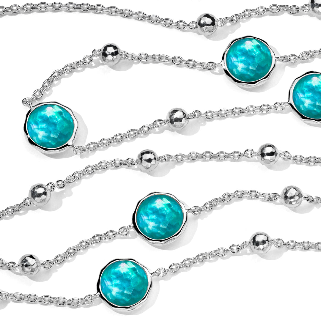 Ball and Stone Station Necklace