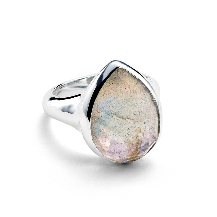 Sterling Silver Large Teardrop Ring
