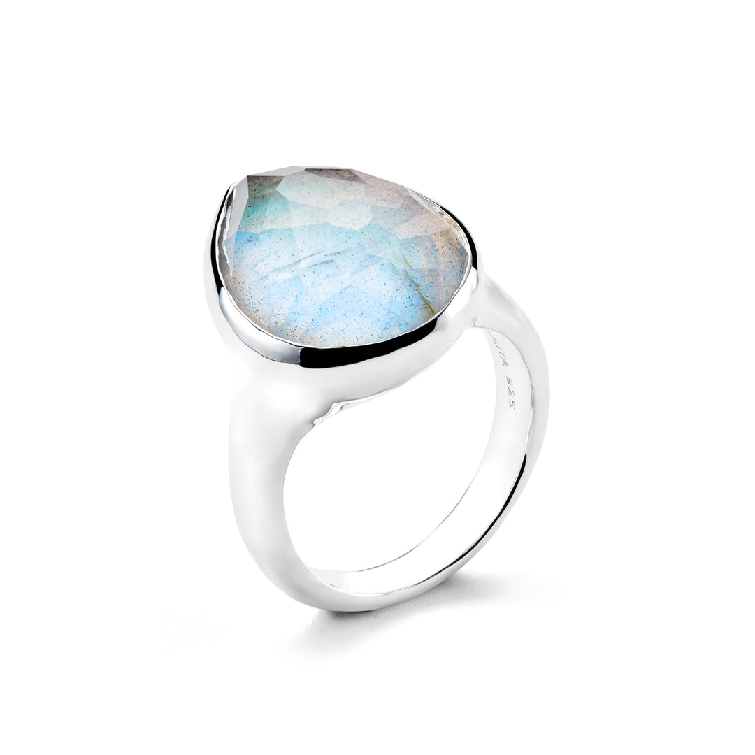 Sterling Silver Large Teardrop Ring