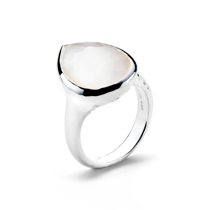 Sterling Silver Large Teardrop Ring