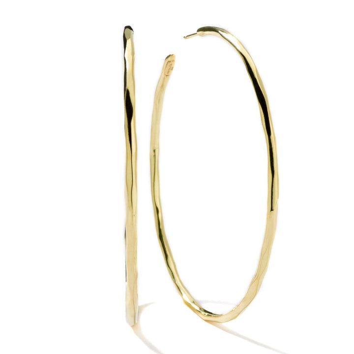 18K Gold Extra Large Squiggle Hoop Earrings - Side Profile | IPPOLITA