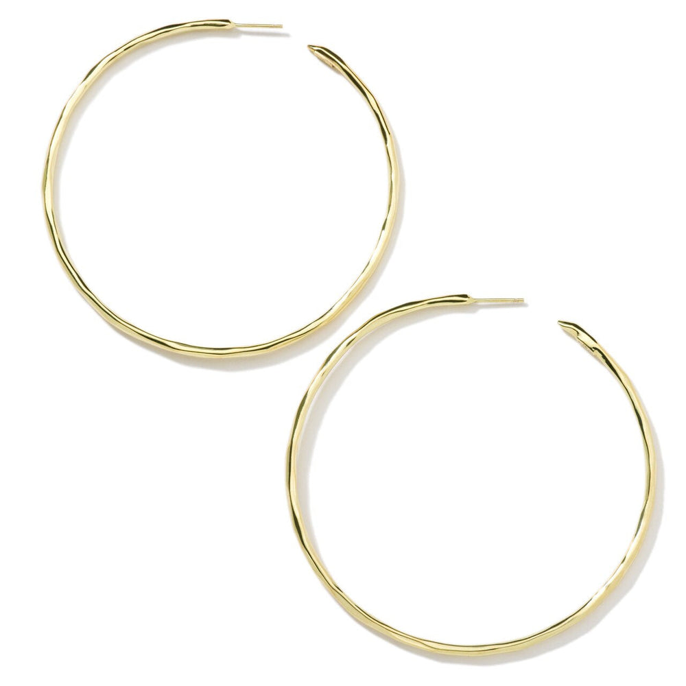 18K Gold Extra Large Squiggle Hoop Earrings - Front View | IPPOLITA